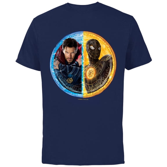 Marvel Spider-Man: No Way Home Doctor Strange Peter Parker - Short Sleeve Cotton T-Shirt for Adults - Customized-Navy