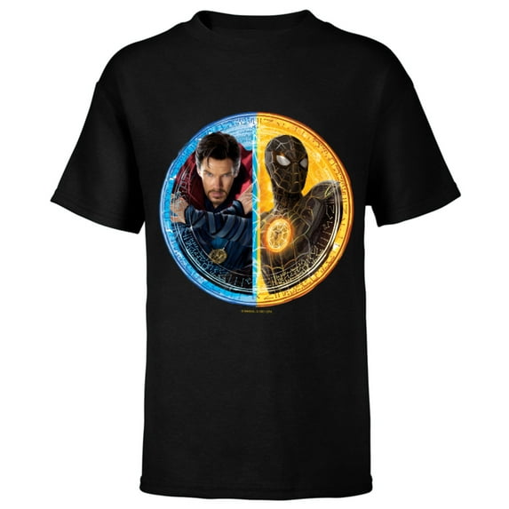 Marvel Spider-Man: No Way Home Doctor Strange Peter Parker - Short Sleeve T-Shirt for Kids – Customized-Black