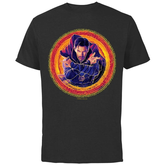 Marvel Spider-Man: No Way Home Doctor Strange - Short Sleeve Cotton T-Shirt for Adults - Customized-Black