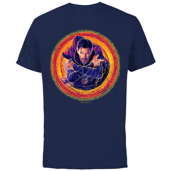 Marvel Spider-Man: No Way Home Doctor Strange - Short Sleeve Cotton T-Shirt for Adults - Customized-Navy