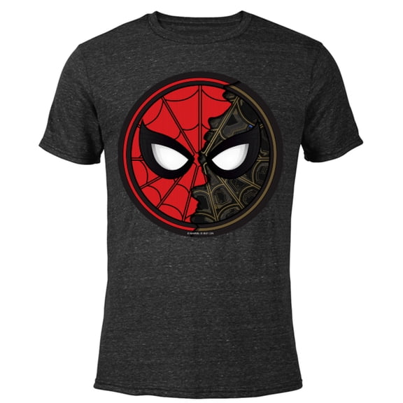 Marvel Spider-Man: No Way Home Dual Spidey Mask - Short Sleeve Blended T-Shirt for Adults – Customized-Black