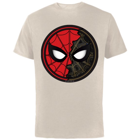 Marvel Spider-Man: No Way Home Dual Spidey Mask - Short Sleeve Cotton T-Shirt for Adults - Customized-Natural
