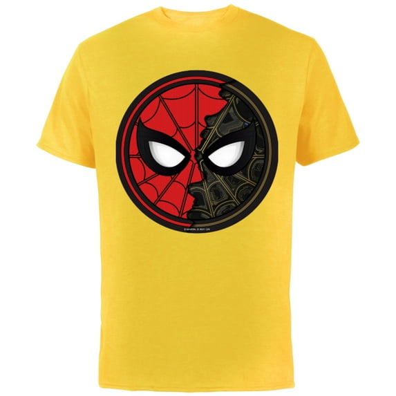 Marvel Spider-Man: No Way Home Dual Spidey Mask - Short Sleeve Cotton T-Shirt for Adults - Customized-Yellow