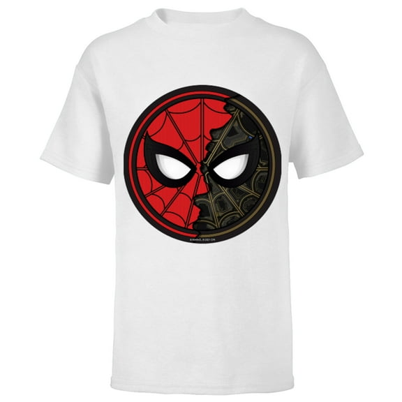 Marvel Spider-Man: No Way Home Dual Spidey Mask - Short Sleeve T-Shirt for Kids – Customized-White