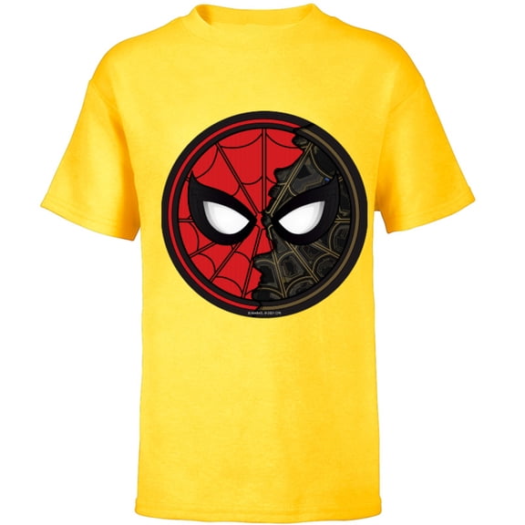 Marvel Spider-Man: No Way Home Dual Spidey Mask - Short Sleeve T-Shirt for Kids – Customized-Yellow