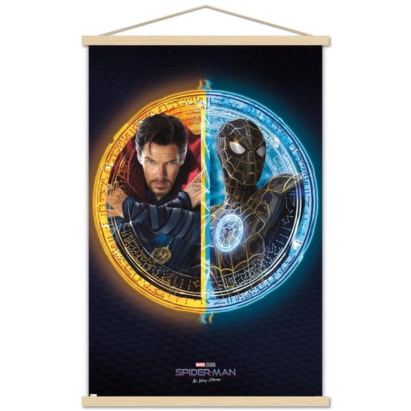 Marvel Spider-Man: No Way Home - Duo Wall Poster with Wooden Magnetic Frame, 22.375" x 34"