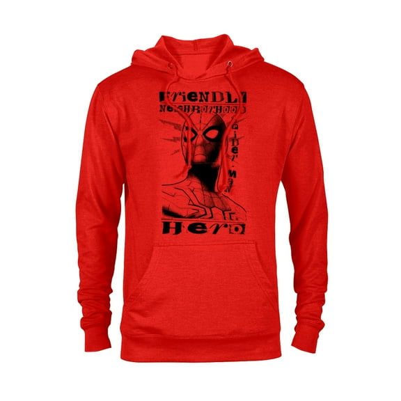 Marvel Spider-Man: No Way Home “Friendly Neighborhood Hero” - Pullover Hoodie for Adults – Customized-Red Heather