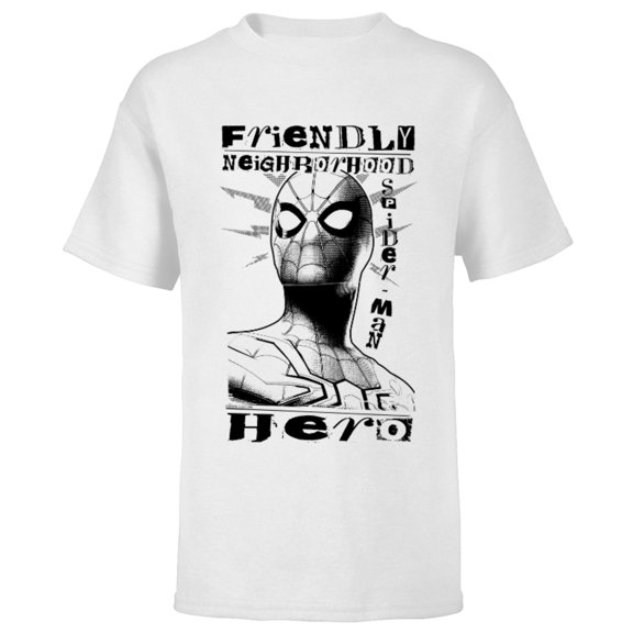 Marvel Spider-Man: No Way Home “Friendly Neighborhood Hero” - Short Sleeve T-Shirt for Kids – Customized-White