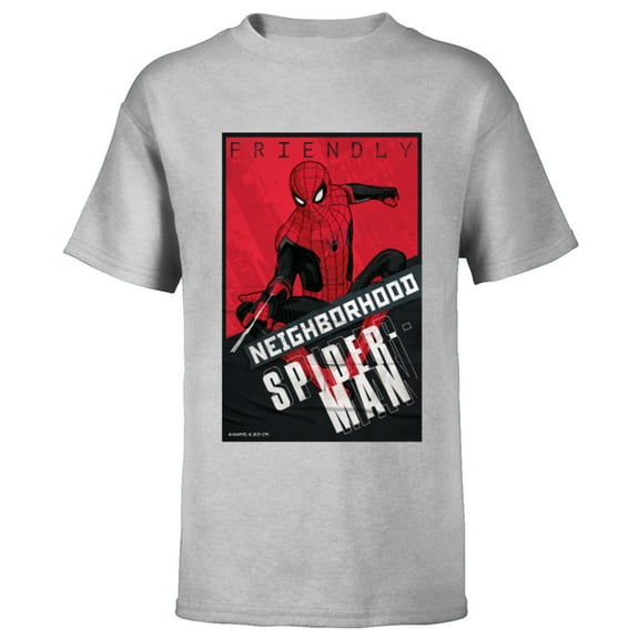 Marvel Spider-Man: No Way Home Friendly Neighborhood Spidey - Short Sleeve T-Shirt for Kids – Customized-Athletic Heather