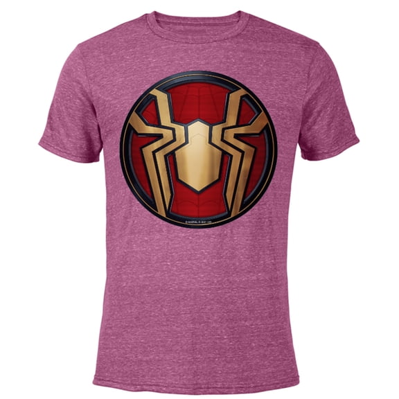Marvel Spider-Man: No Way Home Gold Spider Suit Logo - Short Sleeve Blended T-Shirt for Adults – Customized-Purple