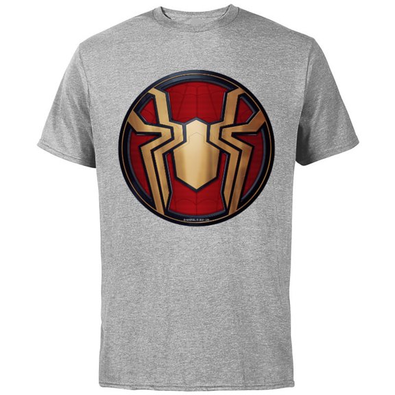 Marvel Spider-Man: No Way Home Gold Spider Suit Logo - Short Sleeve Cotton T-Shirt for Adults - Customized-Athletic Heather