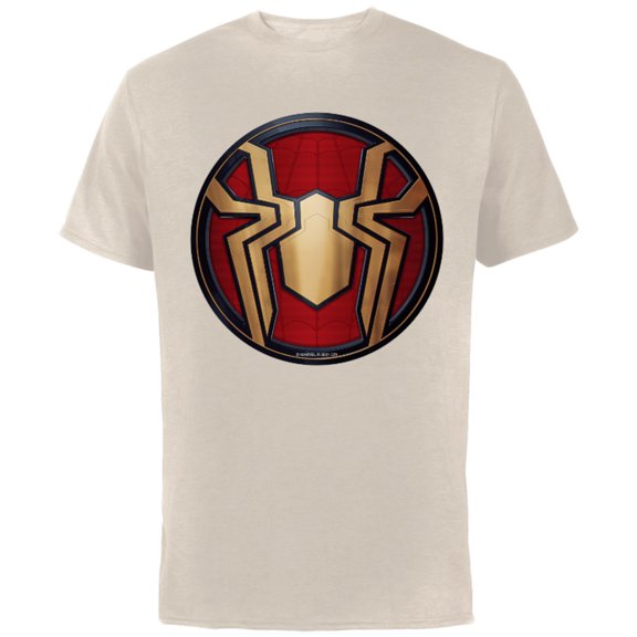 Marvel Spider-Man: No Way Home Gold Spider Suit Logo - Short Sleeve Cotton T-Shirt for Adults - Customized-Natural