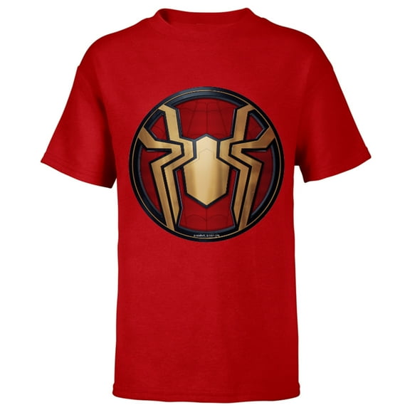 Marvel Spider-Man: No Way Home Gold Spider Suit Logo - Short Sleeve T-Shirt for Kids – Customized-Red