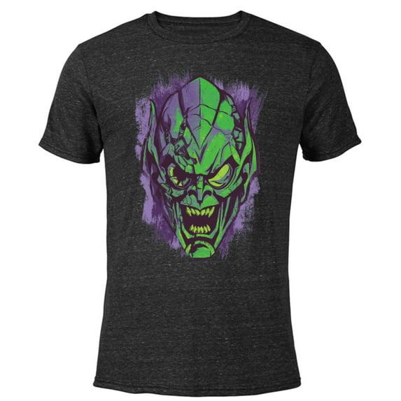 Marvel Spider-Man: No Way Home Green Goblin Face - Short Sleeve Blended T-Shirt for Adults – Customized-Black