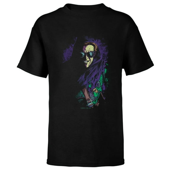 Marvel Spider-Man: No Way Home Green Goblin Illustrated - Short Sleeve T-Shirt for Kids – Customized-Black