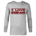 thumbnail image 1 of Marvel Spider-Man: No Way Home I Love Spider-Man - Long Sleeve T-Shirt for Men – Customized-Athletic Heather, 1 of 5