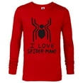 thumbnail image 1 of Marvel Spider-Man: No Way Home I Love Spider-Man - Long Sleeve T-Shirt for Men – Customized-New Red, 1 of 5