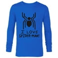 thumbnail image 1 of Marvel Spider-Man: No Way Home I Love Spider-Man - Long Sleeve T-Shirt for Men – Customized-Royal, 1 of 5
