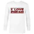 thumbnail image 1 of Marvel Spider-Man: No Way Home I Love Spider-Man - Long Sleeve T-Shirt for Men – Customized-White, 1 of 5