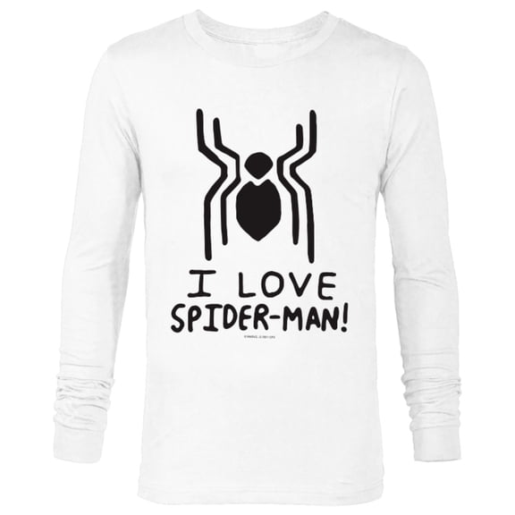 Marvel Spider-Man: No Way Home I Love Spider-Man - Long Sleeve T-Shirt for Men – Customized-White