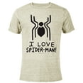 thumbnail image 1 of Marvel Spider-Man: No Way Home I Love Spider-Man - Short Sleeve Blended T-Shirt for Adults – Customized-Yellow, 1 of 5