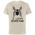 thumbnail image 1 of Marvel Spider-Man: No Way Home I Love Spider-Man - Short Sleeve Cotton T-Shirt for Adults - Customized-Natural, 1 of 5