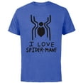 thumbnail image 1 of Marvel Spider-Man: No Way Home I Love Spider-Man - Short Sleeve Cotton T-Shirt for Adults - Customized-Royal Heather, 1 of 5