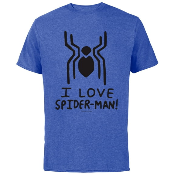 Marvel Spider-Man: No Way Home I Love Spider-Man - Short Sleeve Cotton T-Shirt for Adults - Customized-Royal Heather