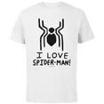 thumbnail image 1 of Marvel Spider-Man: No Way Home I Love Spider-Man - Short Sleeve Cotton T-Shirt for Adults - Customized-White, 1 of 5
