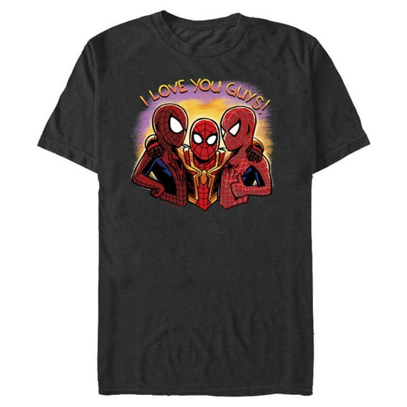 Marvel Spider-Man: No Way Home I Love You Guys - Short Sleeve Blended T-Shirt for Adults - Customized-Dark Heather