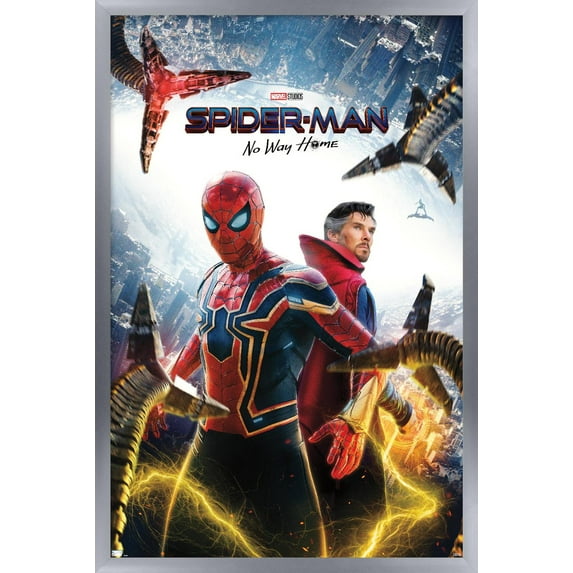 Marvel Spider-Man: No Way Home - Key Art Wall Poster, 22.375" x 34" Framed