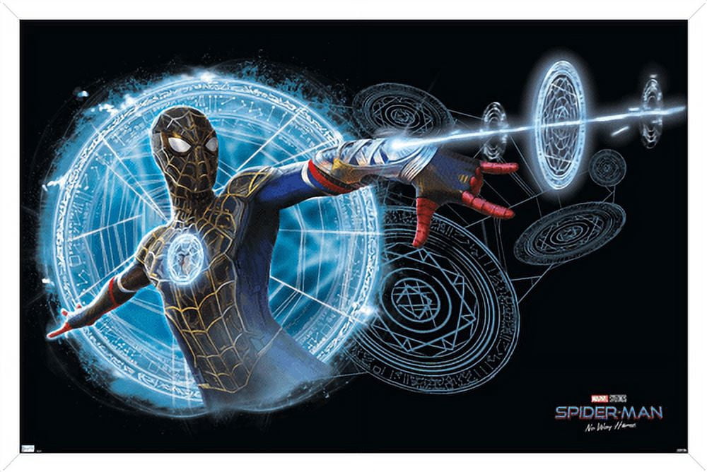 Marvel Spider-Man: No Way Home - Magic Wall Poster, 14.725" x 22.375", Framed