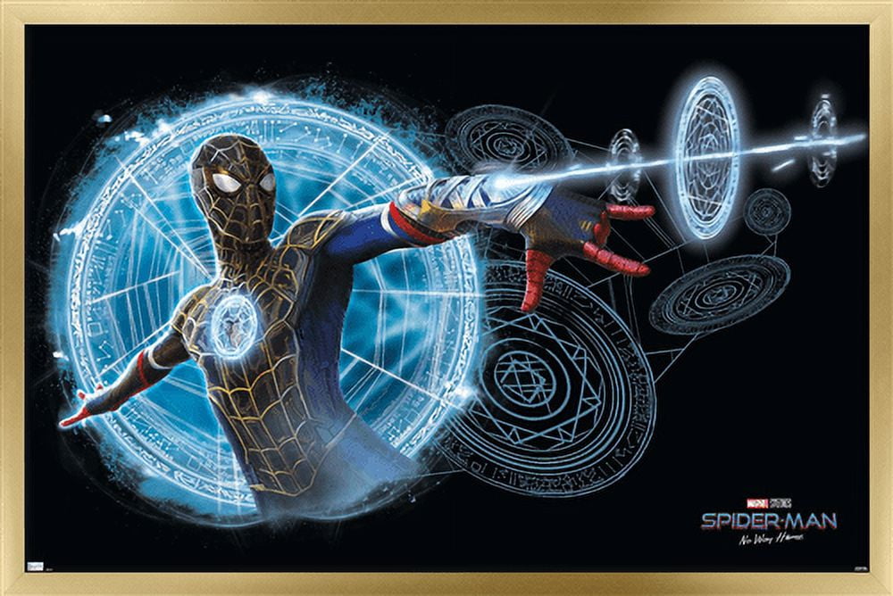 Marvel Spider-Man: No Way Home - Magic Wall Poster, 14.725" x 22.375", Framed