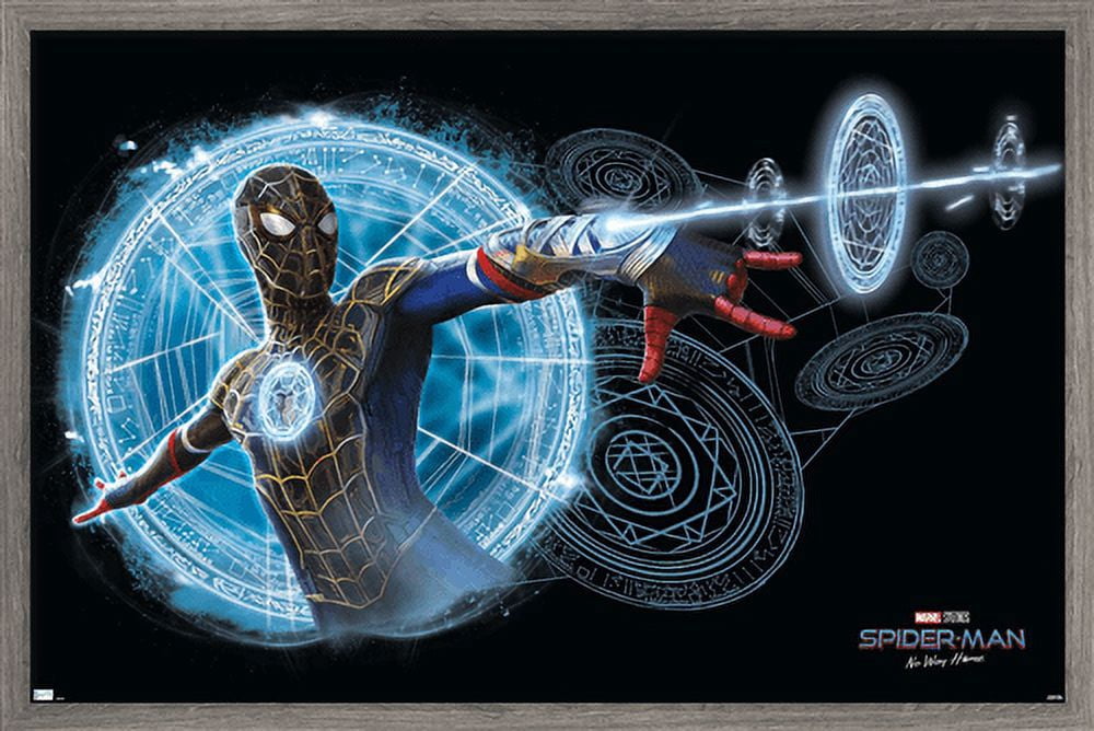 Marvel Spider-Man: No Way Home - Magic Wall Poster, 22.375" x 34", Framed
