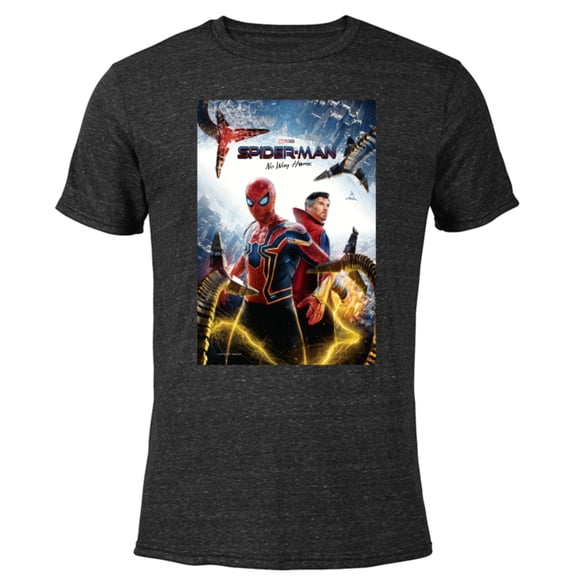 Marvel Spider-Man: No Way Home Movie Poster - Short Sleeve Blended T-Shirt for Adults – Customized-Black