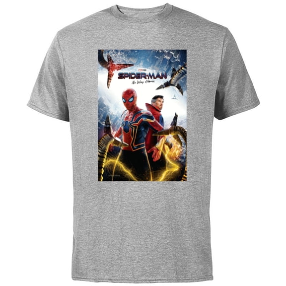 Marvel Spider-Man: No Way Home Movie Poster - Short Sleeve Cotton T-Shirt for Adults - Customized-Athletic Heather