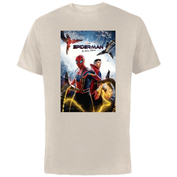 Marvel Spider-Man: No Way Home Movie Poster - Short Sleeve Cotton T-Shirt for Adults - Customized-Natural