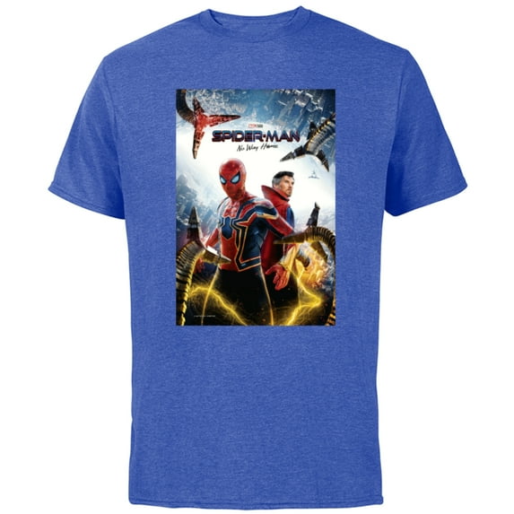 Marvel Spider-Man: No Way Home Movie Poster - Short Sleeve Cotton T-Shirt for Adults - Customized-Royal Heather