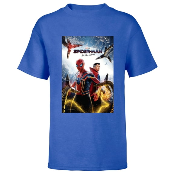Marvel Spider-Man: No Way Home Movie Poster - Short Sleeve T-Shirt for Kids – Customized-Royal