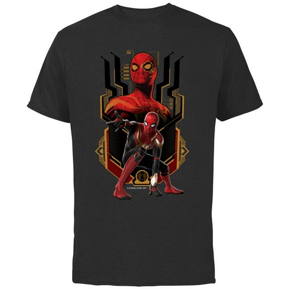 Marvel Spider-Man: No Way Home Nanotech Spider Suit - Short Sleeve Cotton T-Shirt for Adults - Customized-Black