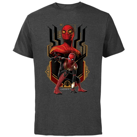 Marvel Spider-Man: No Way Home Nanotech Spider Suit - Short Sleeve Cotton T-Shirt for Adults - Customized-Charcoal