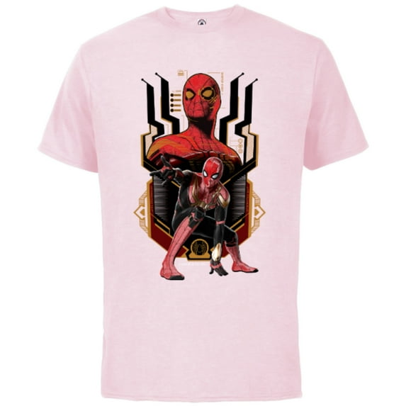 Marvel Spider-Man: No Way Home Nanotech Spider Suit - Short Sleeve Cotton T-Shirt for Adults - Customized-Soft Pink