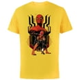 thumbnail image 1 of Marvel Spider-Man: No Way Home Nanotech Spider Suit - Short Sleeve Cotton T-Shirt for Adults - Customized-Yellow, 1 of 5