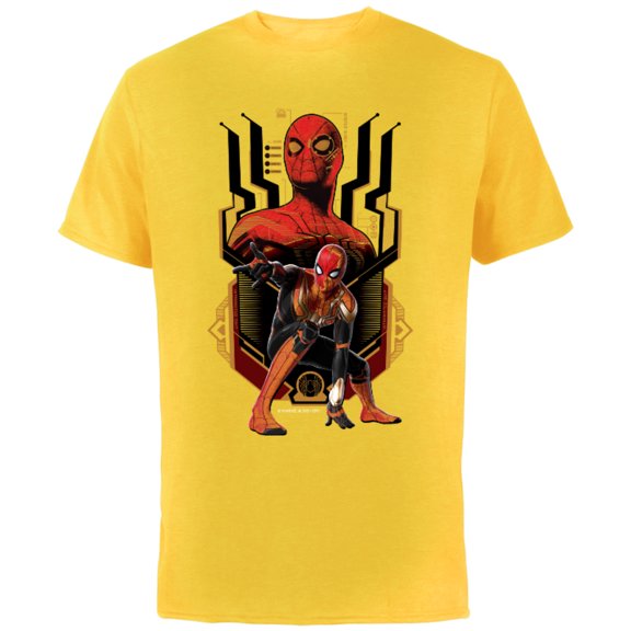 Marvel Spider-Man: No Way Home Nanotech Spider Suit - Short Sleeve Cotton T-Shirt for Adults - Customized-Yellow