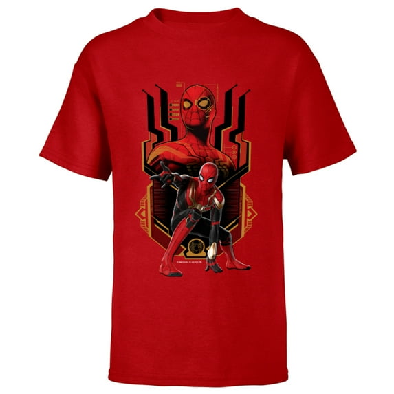 Marvel Spider-Man: No Way Home Nanotech Spider Suit - Short Sleeve T-Shirt for Kids – Customized-Red