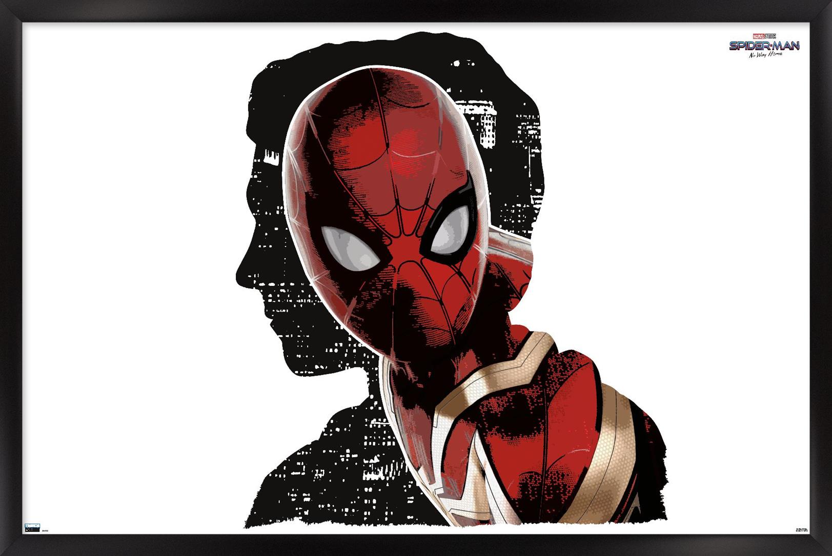 Marvel Spider-Man: No Way Home - Negative Space Wall Poster, 22.375" x 34" Framed