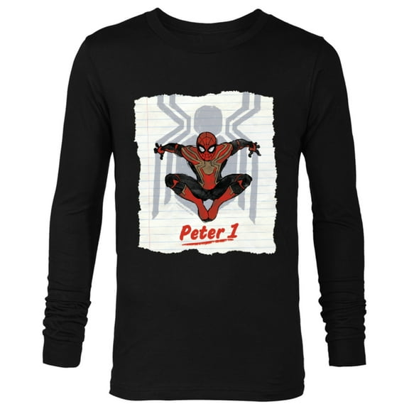 Marvel Spider-Man: No Way Home Peter 1 - Long Sleeve T-Shirt for Men - Customized-Black