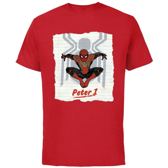 Marvel Spider-Man: No Way Home Peter 1 - Short Sleeve Cotton T-Shirt for Adults - Customized-Red