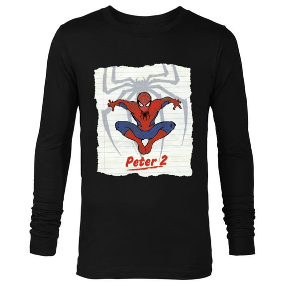 Marvel Spider-Man: No Way Home Peter 2 - Long Sleeve T-Shirt for Men - Customized-Black