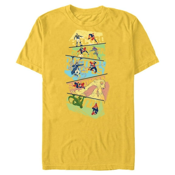 Marvel Spider-Man: No Way Home Peter 3 - Short Sleeve Blended T-Shirt for Adults - Customized-Yellow